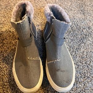 Blowfish Gray Fur-Lined booties